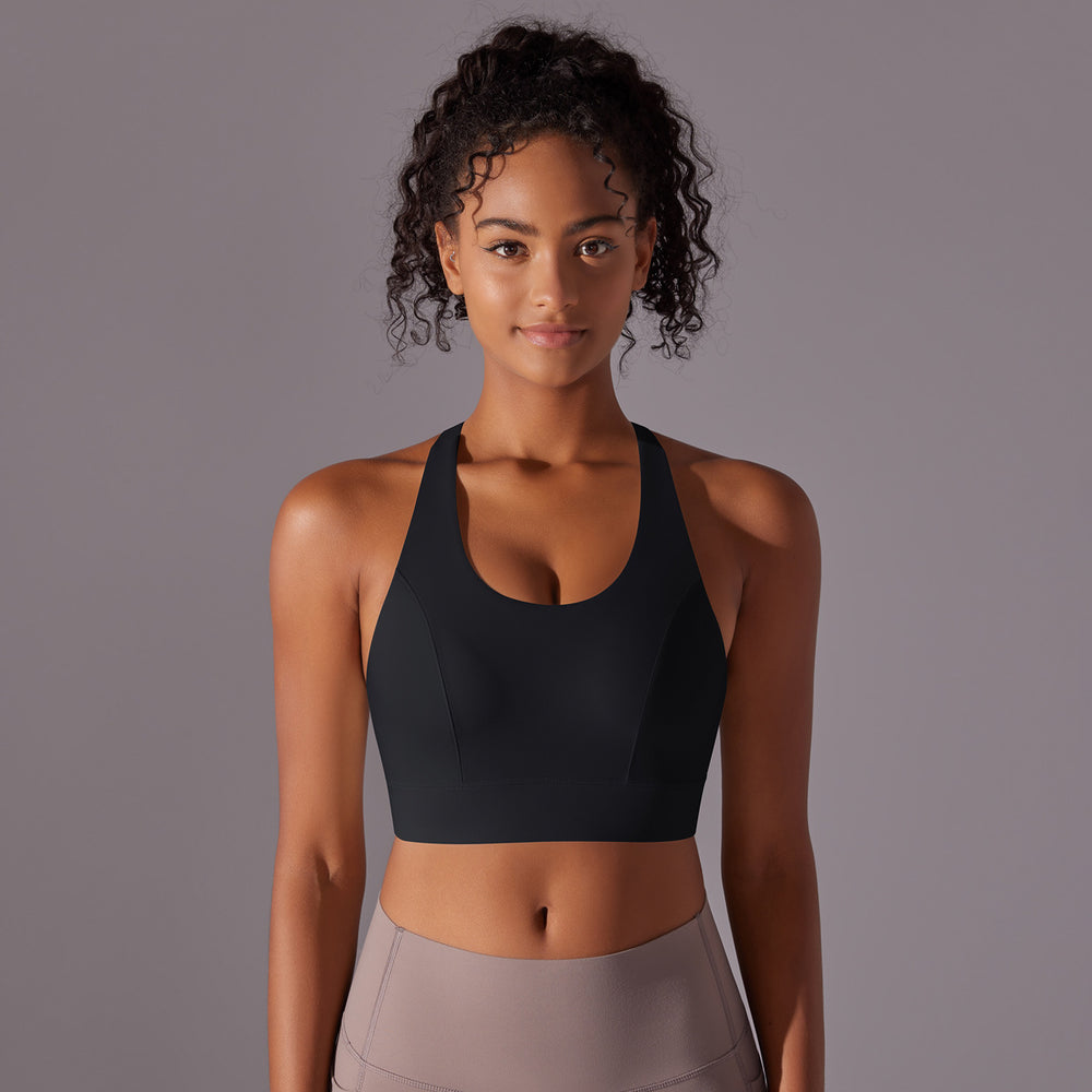 New arrivalsexy back sports intimates high-strength fixed cup yoga bra seamless back buckle bubble wrap fitness vest