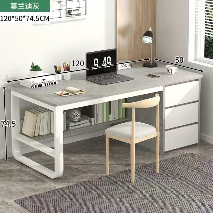 Computer desk desktop office desk bookshelf modern minimalist table home bedroom student writing study desk