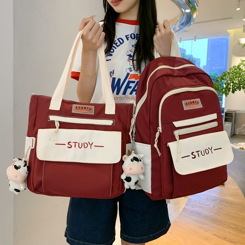 School bag wholesale children's high school junior high school primary school students grades one, two, three to six ultra-light weight reduction backpack women's multi-capacity