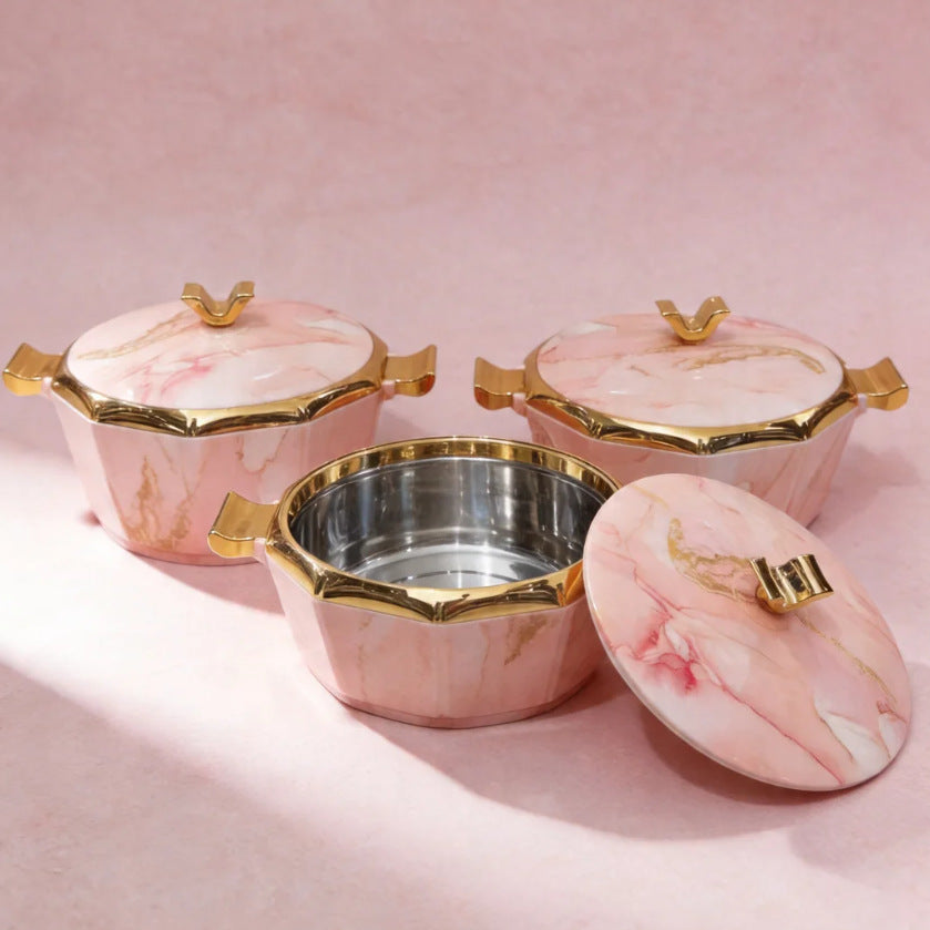 3pcs food warmer new cross-border export octagonal new insulated lunch box 2l-2.5-3l insulated tableware