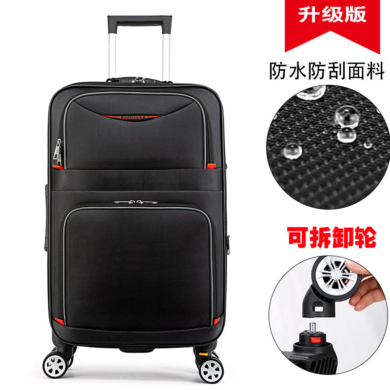Processing custom large-capacity suitcase men's trolley case Oxford cloth universal wheel password suitcase children's leather luggage