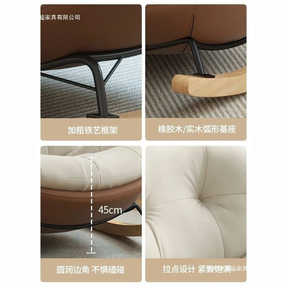 Snail chair medieval style rocking chair lounge chair for home living room lazy sofa chair adult balcony single rest