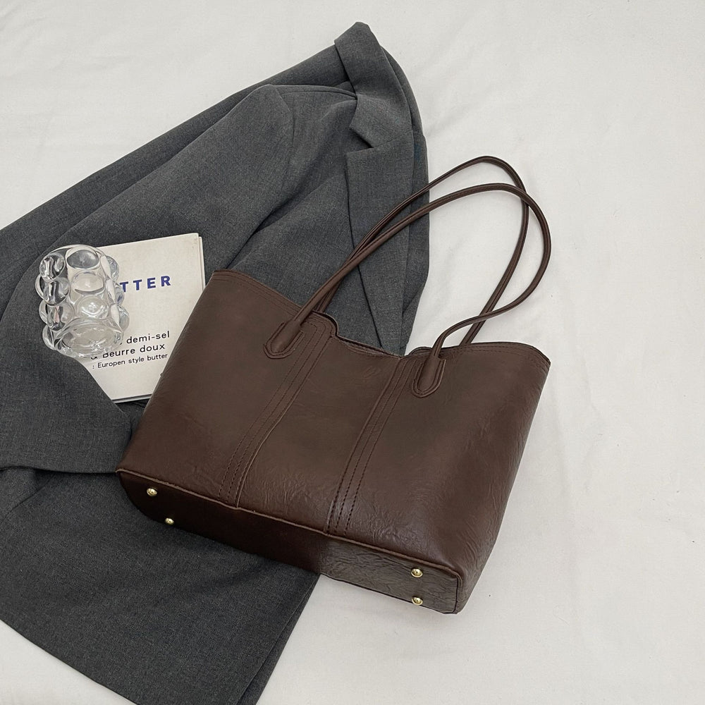 High-end retro large-capacity tote bag 2025 new casualfashionwork clothing bag shoulder bag classic popular bag