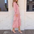 Amazon fashion elegant floral long sleeve dress women's  spring new arrival - graceful and flowy