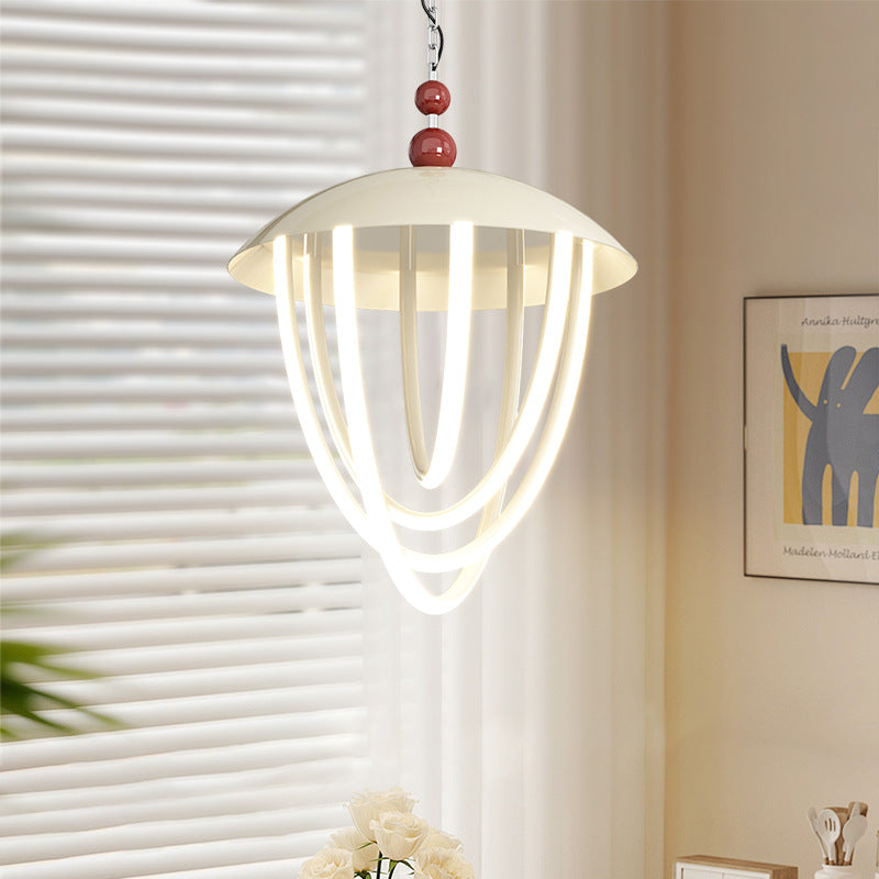 Cream wind creative belt master bedroom chandelier 2025 new full spectrum designer personalized restaurant room lighting