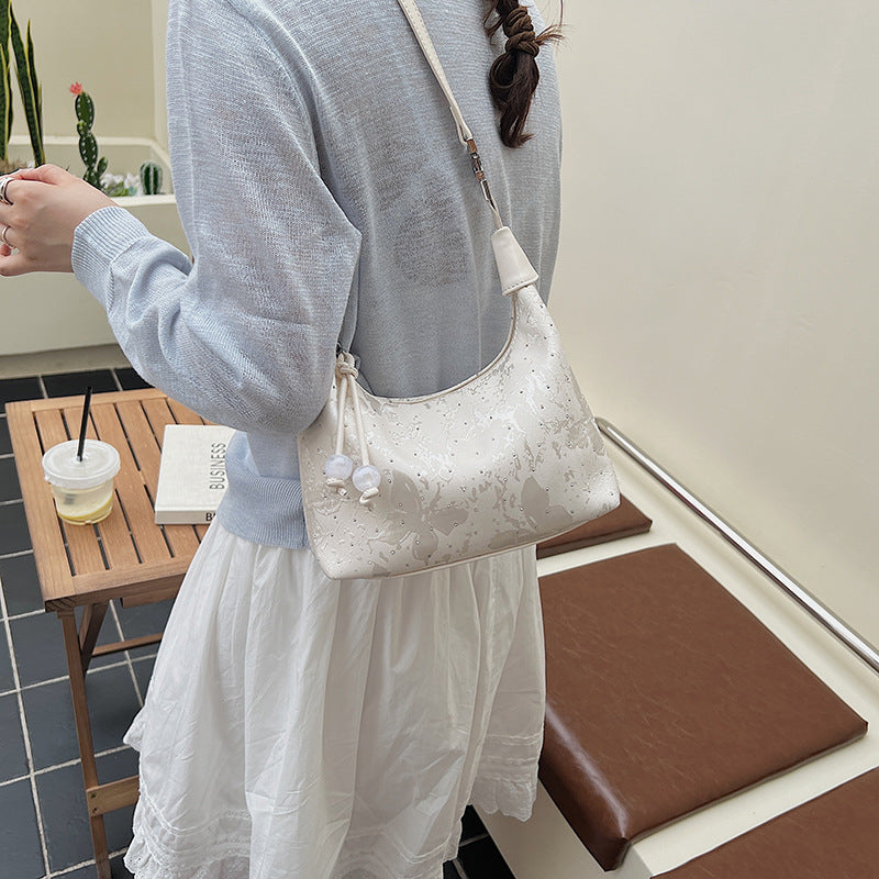 Foreign trade new Chinese style national style bag women's summer 2025 new fashion messenger bag niche casual portable dumpling bag