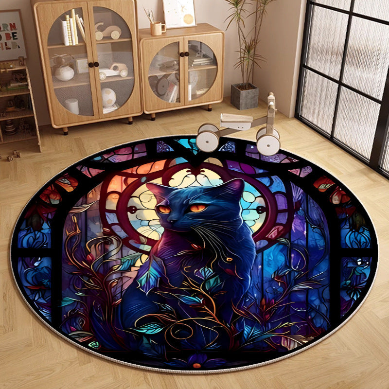 cat round carpet living room sofa coffee table floor mat hanging basket rocking chair foot pad bedroom bedside blanket