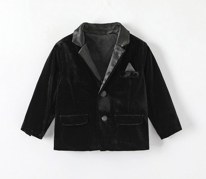 Boys' formal wear: new autumn  collection - british gentleman style children's suit, long sleeve v-neck turn-down collar jacket