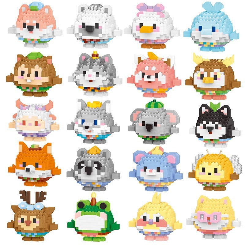 Compatible with lego micro bricks, cartoon figurines, children's educational building blocks, assembly toys, cross-border market stall gifts, wholesale