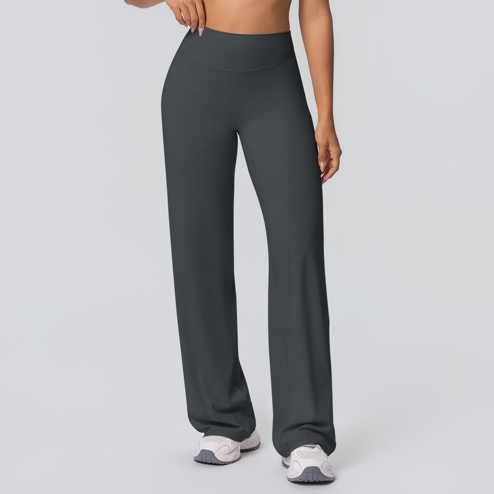 nude feel tight yoga pants high waist hip straight-leg pants looseslimming look outdoor sports running fitness pants