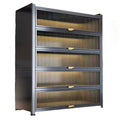 Steel kitchen storage cabinet floor-standing storage rack wall-mounted all-in-one storage cabinet waterproof moisture-proof multi-layer iron storage cabinet