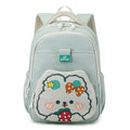 Elementary school backpack - cute cartoon rabbit design, multiple pockets, easy to clean, shape-retaining, dopamine color scheme, water-resistant backpack