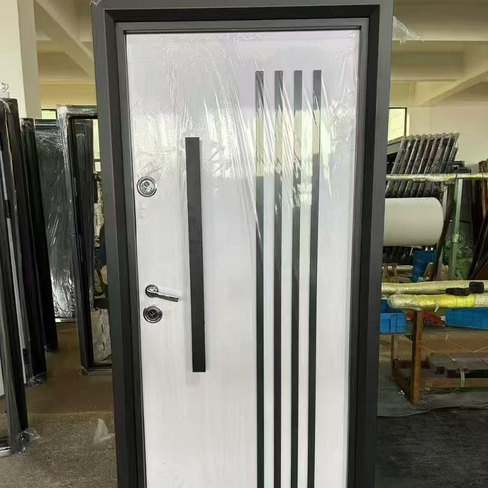 Russian door central asia turkish mdf panel door thermal insulation entrance apartment door export engineering steel security door