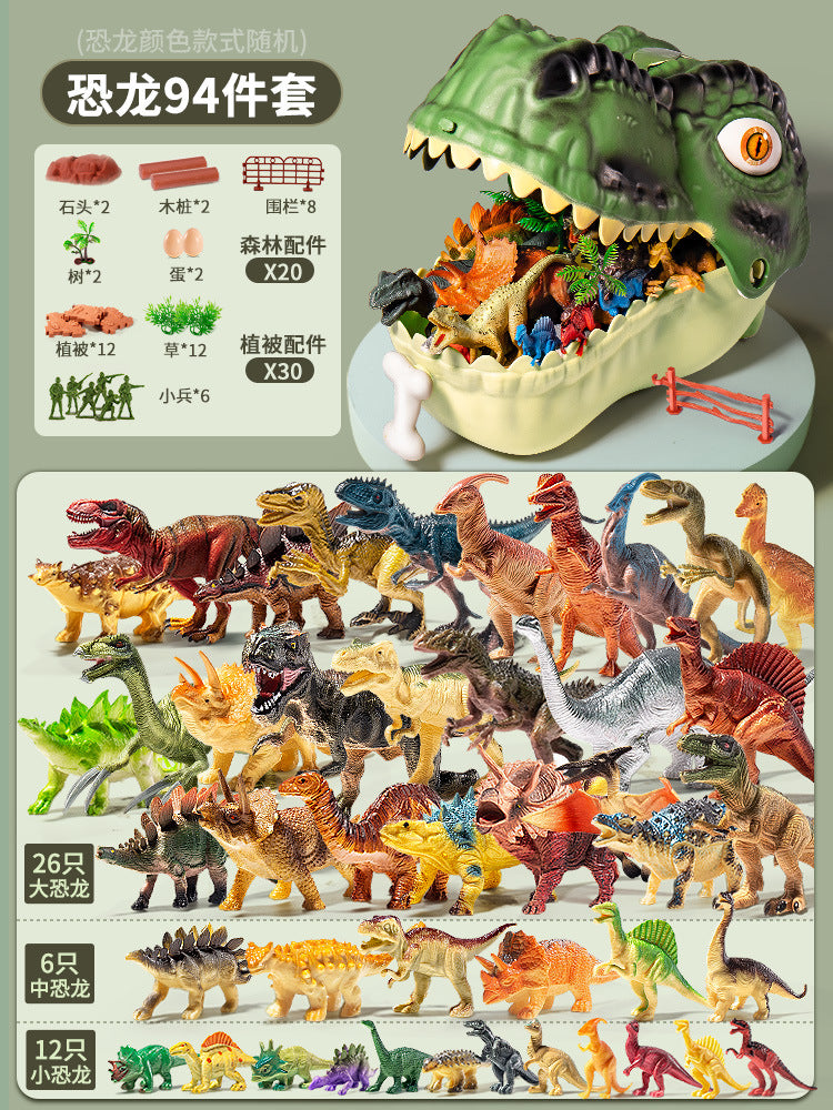 Dinosaur toy set for kids: tyrannosaurus rex, triceratops, and more - soft vinyl, realistic animal model figures