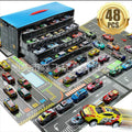 storage toy car container container alloy iron car model parking kids gift box suit wholesale price