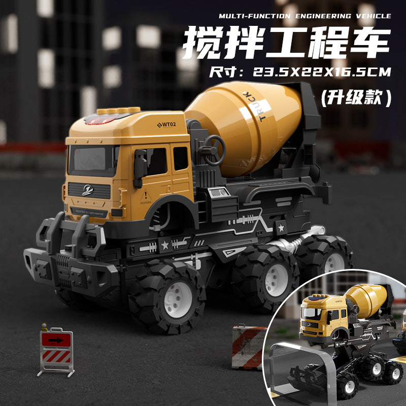 Kids' off-road transport trailer dump truck construction vehicle simulation inertia alloy container truck toy dump truck