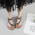 2025 summer new arrivals: bohemian cross-border sandals for women - minimalist, lightweight, casual flat sandals with wide fit and plus sizes