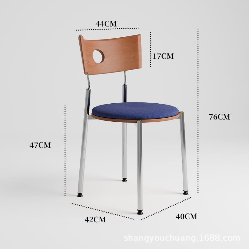 Used dining chairs, durable solid wood dining table and chairs, designer influencer minimalist high-end wabi-sabi style french retro chairs