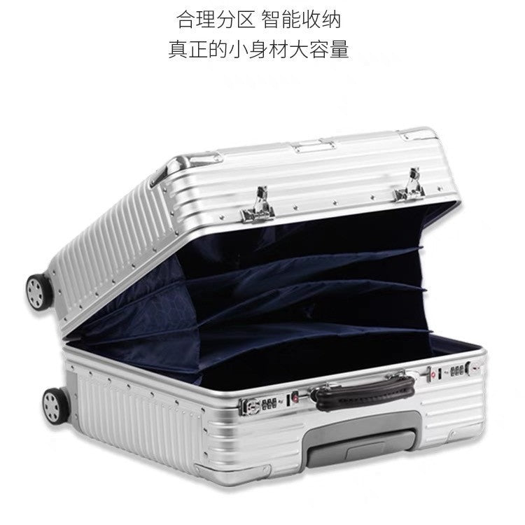 All-aluminum magnesium alloy trolley case 18-inch boarding case 20-inch suitcase bag all-metal small suitcase password box