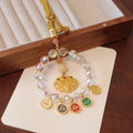Lingyin same style five-way god of wealth car pendant colorful crystal safe abacus lock lucky bag high-end car decoration chinese style