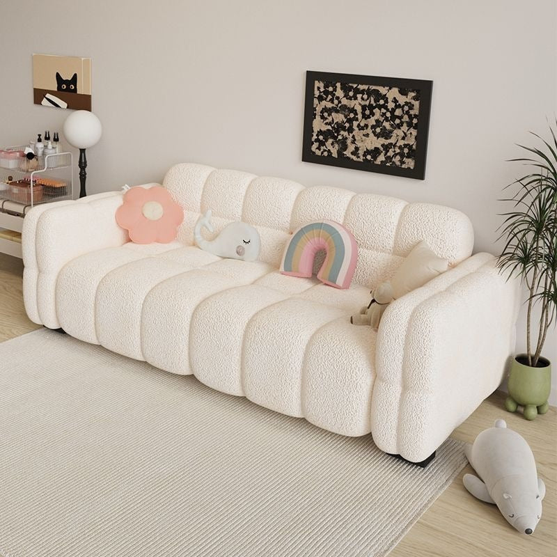 Marshmallow sofa living room new arrival small apartment casual fabric sofa double three person rental house b&b straight row sofa