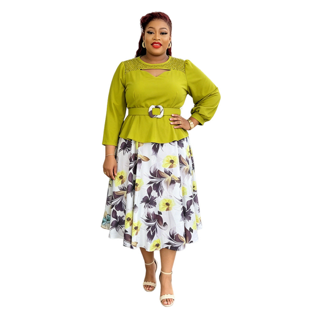 African  women's plus size cross-border fashion print dress - new  collection for us & european