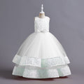 New arrival: sequined children's dress - perfect for girls! featuring a bow accent, this princess-style dress is ideal for flower girls, high-end piano performances, and special occasions