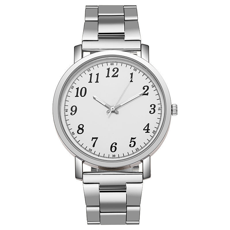 Factory direct women's stainless steel band men's watch women's watch quartz watch men's couple watches gift set business watches