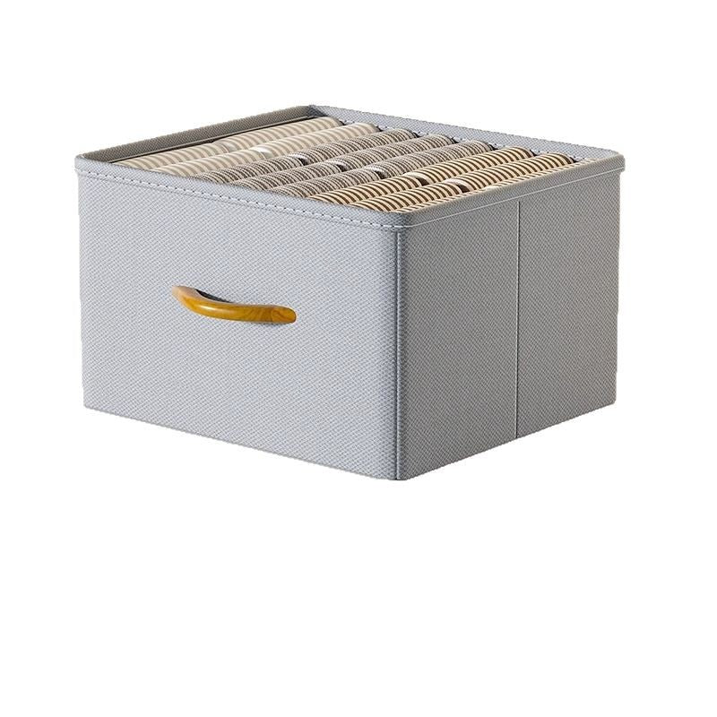 Clothes storage box, household wardrobe layered sorting box, clothing pants fabric drawer type folding storage artifact