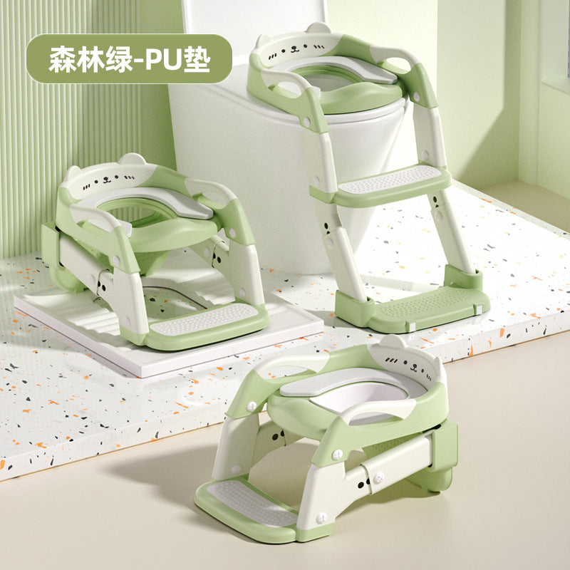 Foldable & adjustable baby potty ladder - 3-in-1 portable toilet training aid for toddlers