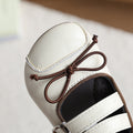 Vancahao  spring and autumn new girls' ins french style leather shoes children's bow princess shoes soft sole flats