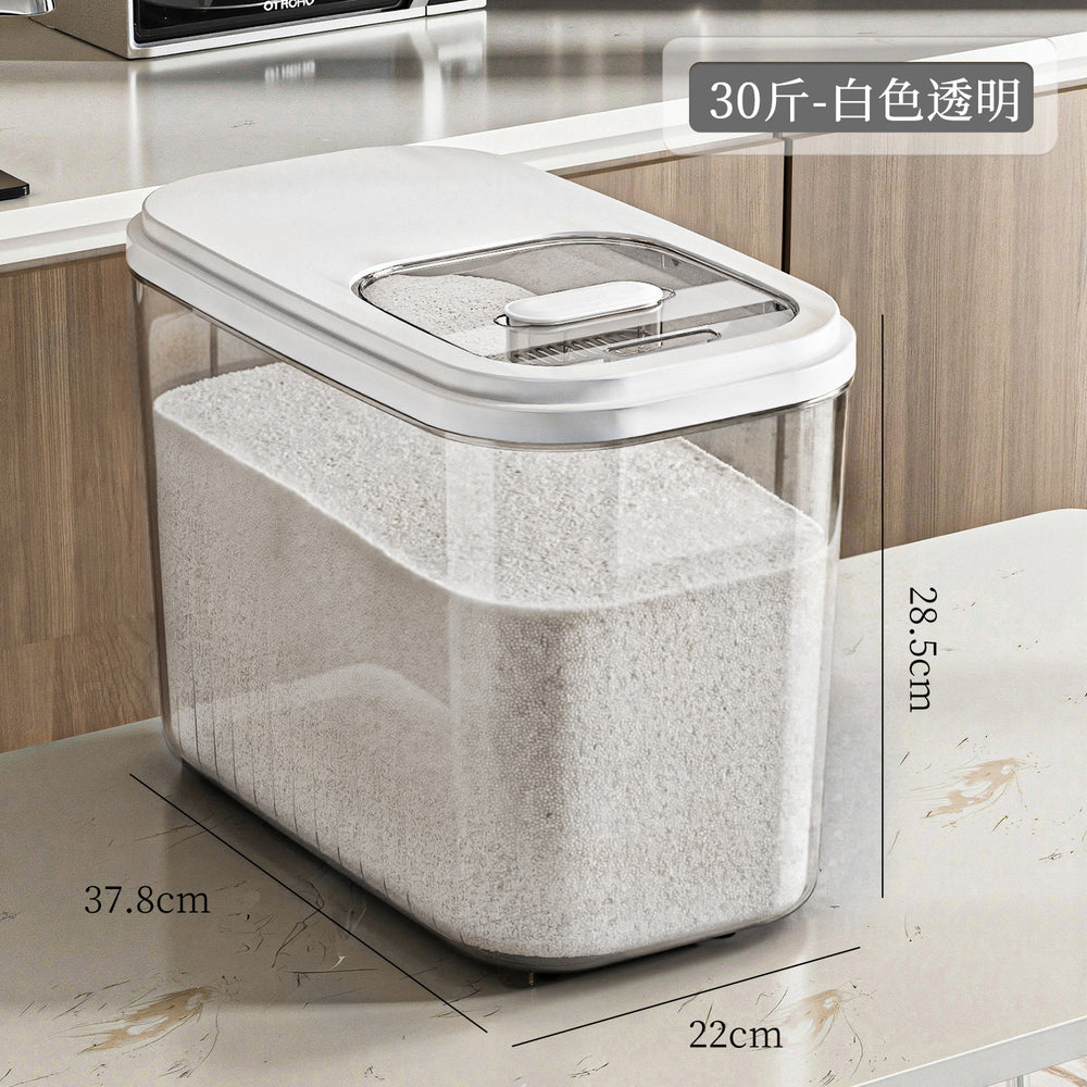 Food grade rice bucket for home2026new arrival insect-proof and moisture-proof sealed grain storage box flour box grain storage bucket