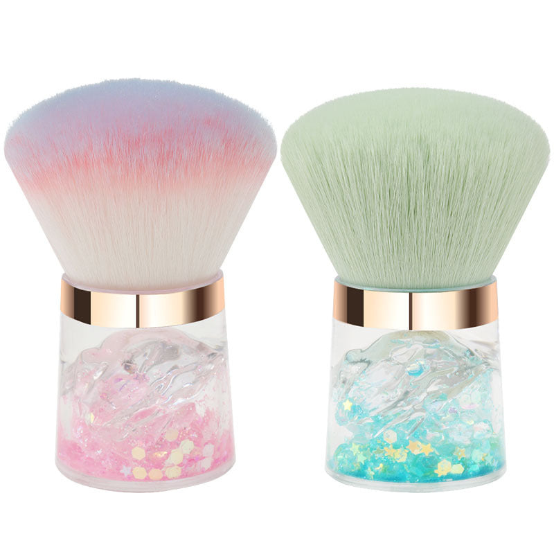 Single pink bristle large nail art dust brush portable makeup powder brush high-end beauty tool cosmetic brush