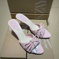 Za2024 summer new bowknot decorated high heel slingback sandals - women's outerwear