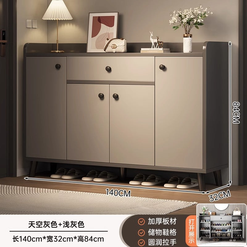 Shoe cabinet household door 2025 new indoor porch cabinet integrated locker solid wood legs multi-layer shoe rack