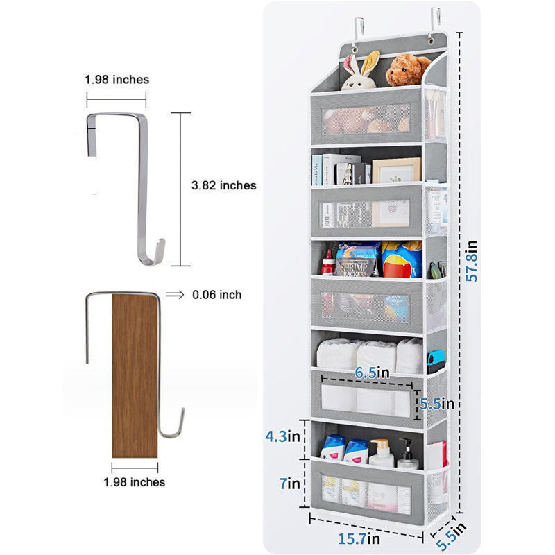 Spot 2024 upgraded five-layer hanging bag large-capacity non-woven closed door hanging bag storage storage bag