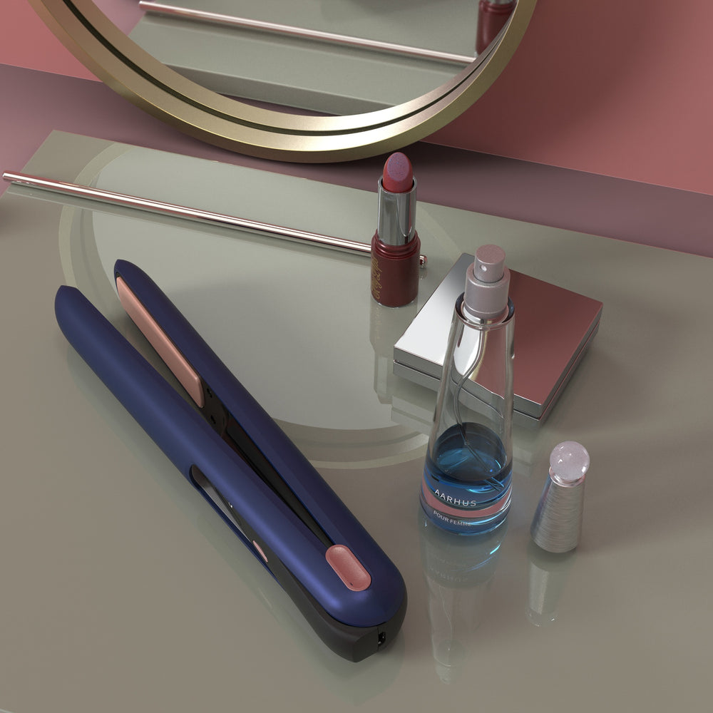 Wireless usb rechargeable hair straightener - new long-lasting, straight & curl 2-in-1, portable home hair straightener - cross-border wholesale