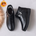Winter slip-on fleece-lined cotton shoes heattech ladieswear shoes non-slipthickened cotton shoes for middle-aged and elderly people flatsnon-slip granny shoes