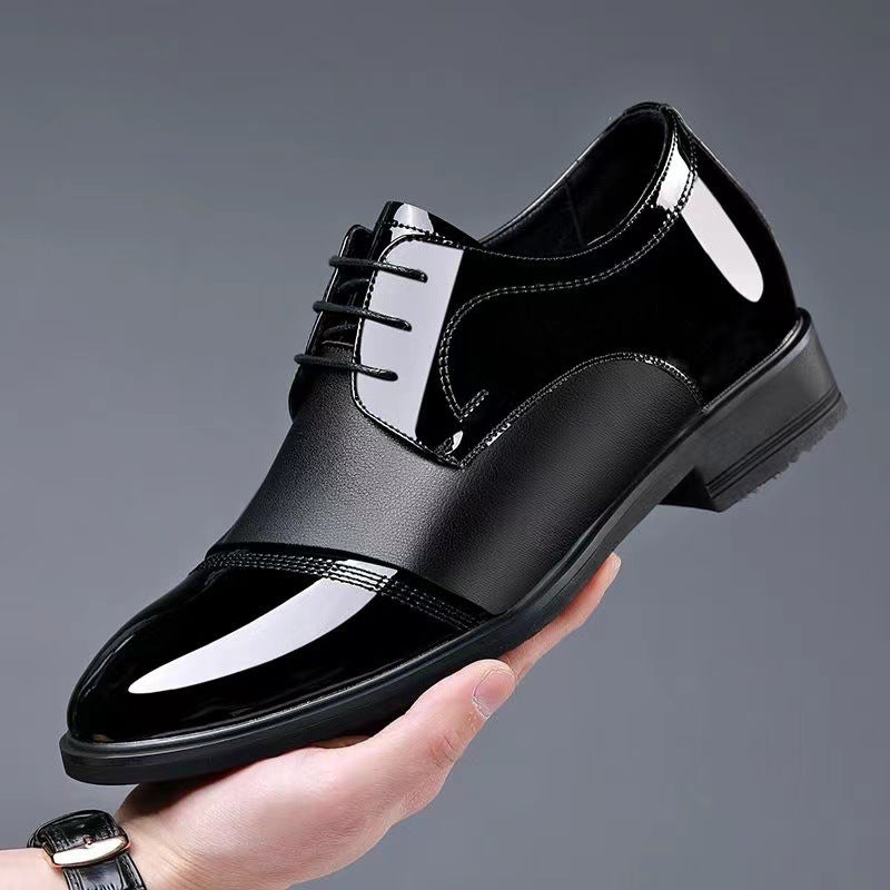 Spring/summer new men's leather shoes - versatile korean style, british fashion, trendy business casual lace-up shoes - dropshipping available