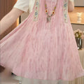 Girls' summer dress  new floral chic dress little girl princess style super fairy sleeveless sundress