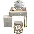 Vanity table bedroom solid wood smart home vanity table multi-functional makeup table accessible luxurycasualplaid vanity table