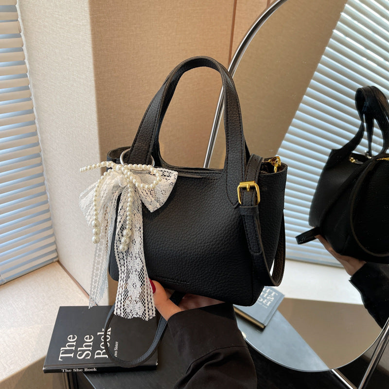 Foreign trade advanced sense small bag women 2025 new fashion versatile messenger bag summer super fire handbag bucket bag