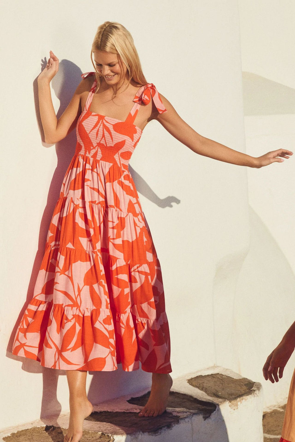 cross-border fashion summer women's  commuter sleeveless spicy girl print long slip dress