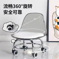 For homebackrest silent pulley low stool transparent small chair toddler kids acrylic chair universal wheel stool