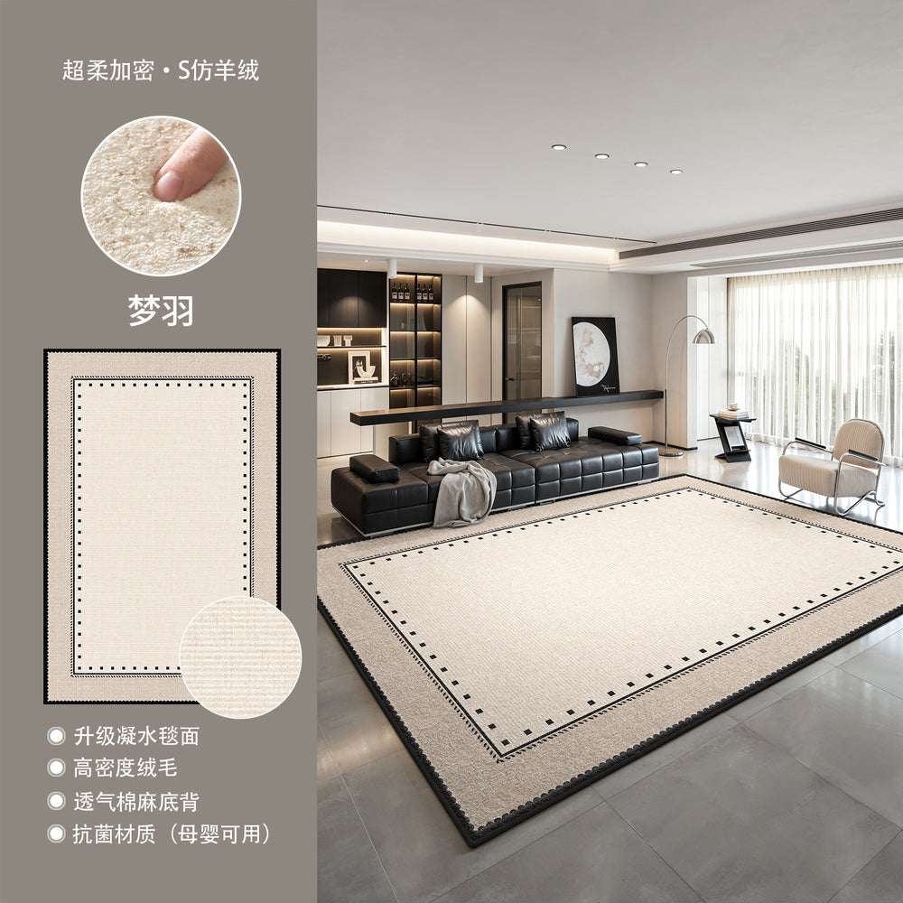 Distributed carpet living room crystal velvet thickenedwaterproof anti-fouling for home bedroom sofa coffee table floor mat large area full paving