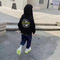 Boys' fleece-lined hoodie jacket - new autumn collection - outerwear for older boys and teens - winter apparel - student baseball jacket cardigan