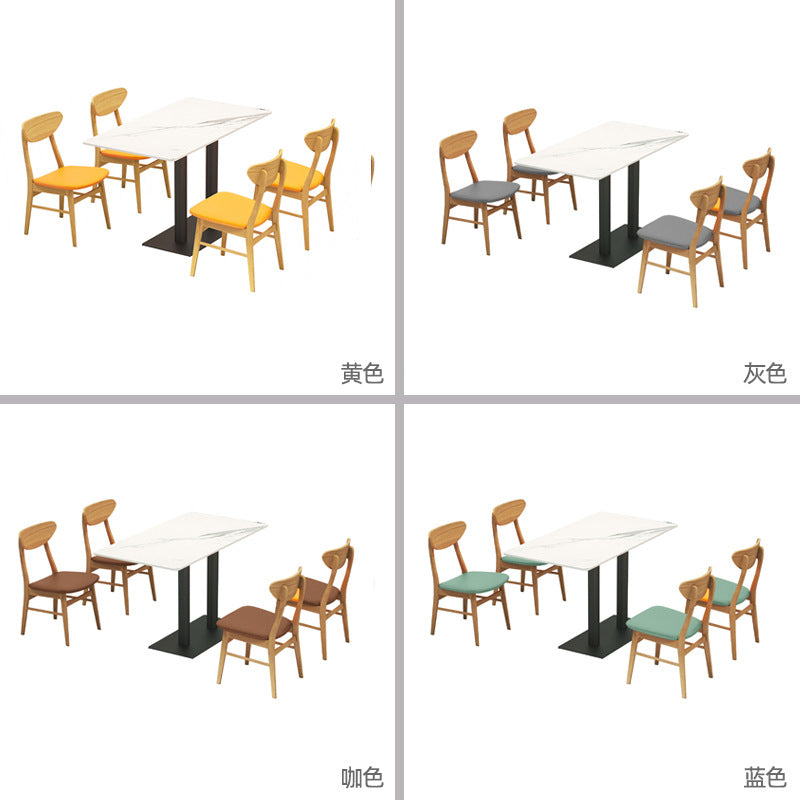 Company staff canteen catering snacks fast food restaurant dining table and chair commercial combination powder shop noodle shop restaurant restaurant school