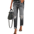 summer  cross-border e-commerce new denim distressed jeans,  trendy women's casual pants