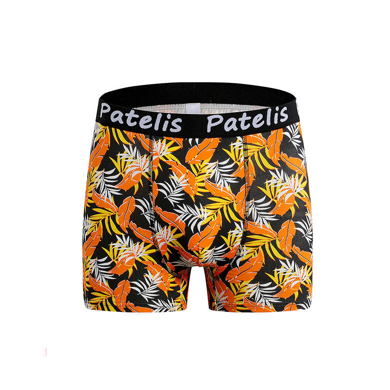 Men's underwear cotton large size 140kg printed boxers US size sports underwear, can be worn up to 250kg