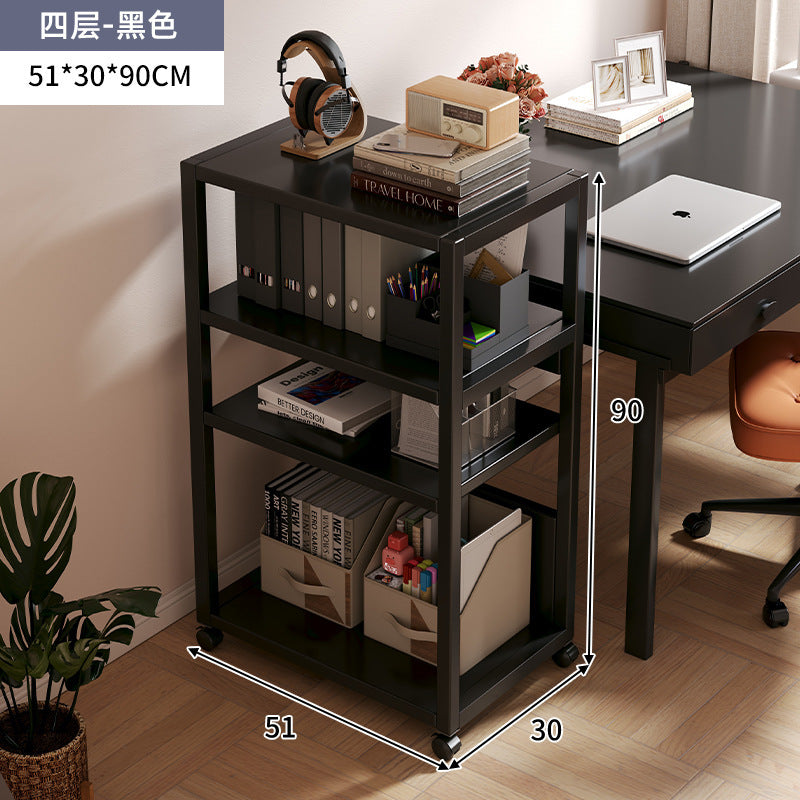 Removable printer rack office station trolley multi-layer storage rack document sorting host bracket